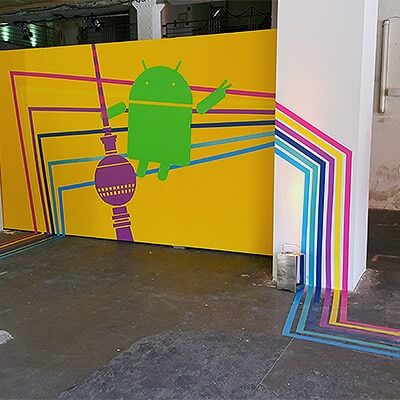 Tape art commission- guidance- Google Playtime Event- Selfmadecrew-2015- featured image