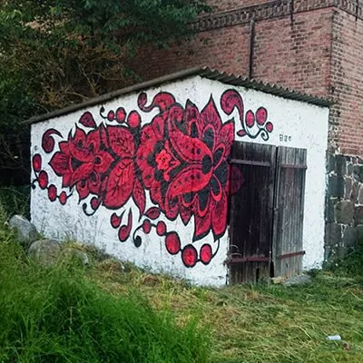 Khokhloma Pattern- Graffiti series in the Spreewald forest- Featured Image