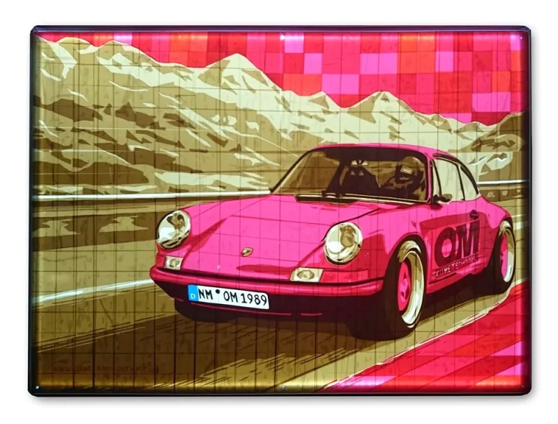 Porsche 911-packing tape artwork- commission- Ostap 2015