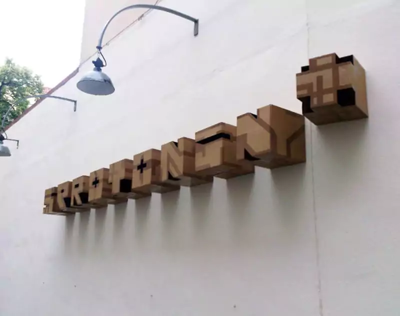 3d Art by Ostap- Cardboard graffiti- 2013
