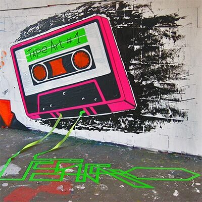 Tape Cassette-Mixed media graffiti- Ostap-street-art-festival-Teufelsberg-2012- thumbnail