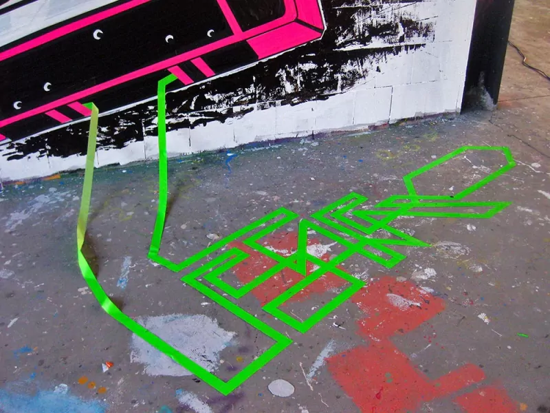 Tape Cassette-mixed media graffiti- Ostap-2012-close-up 2
