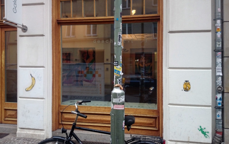 Bananen im Glas-Spreewald Underground Serie-Schablonen Street Art-Ostap 2014