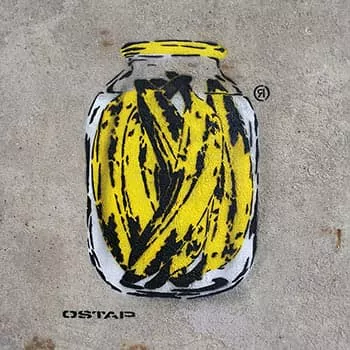 Banana can- Spree Can- stencil street art- featured image