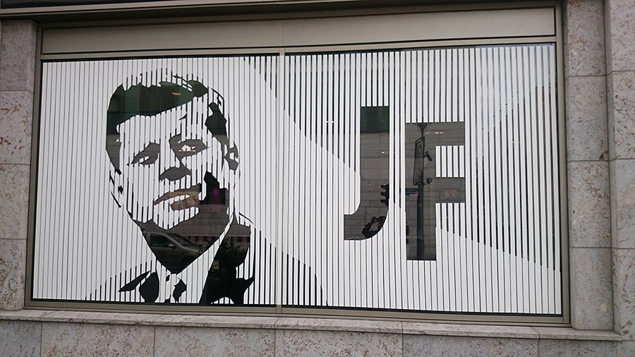 Post image 1- Portrait of John F Kennedy- tape street art by Ostap