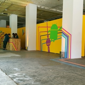 Image of tape art for Google Play Event