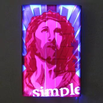 Packing tape art-Jesus Portrait- Pop art by Ostap