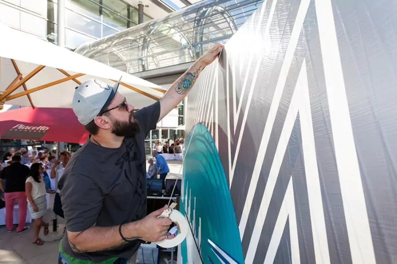Image 4- Making of- Live tape art for Leipzig Fair- Ostap 2016