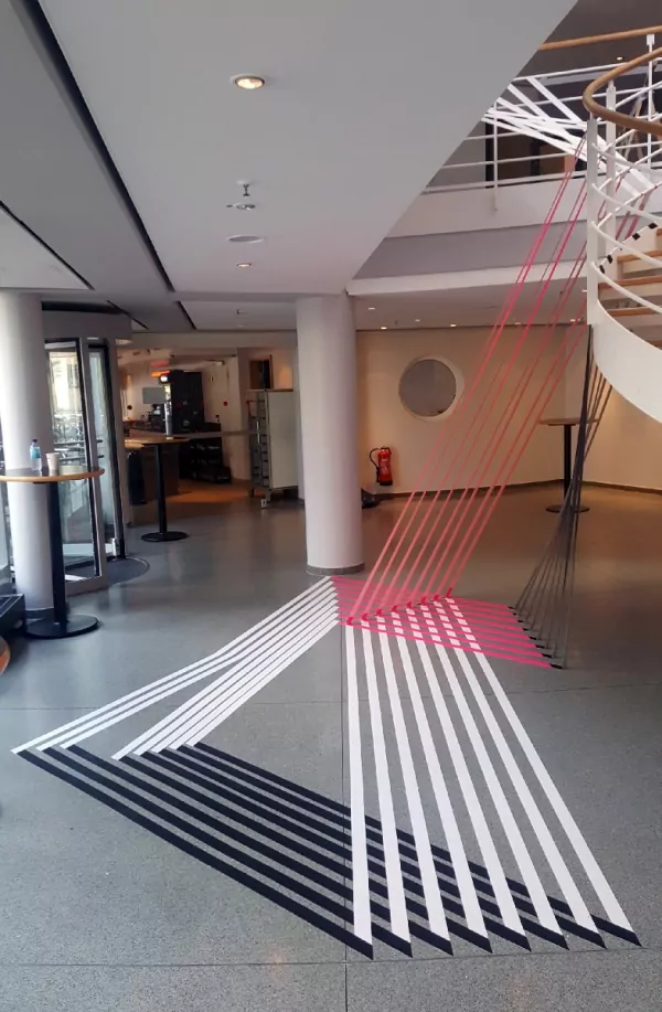 3D line art room installation for Gruner&Jah event