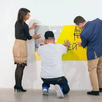 The puzzle is put together- Team Working Event