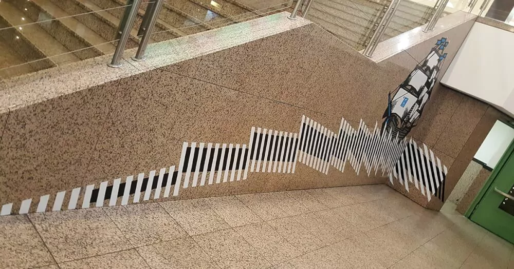 Artist at Work- Ostap creates his duct tape wall live