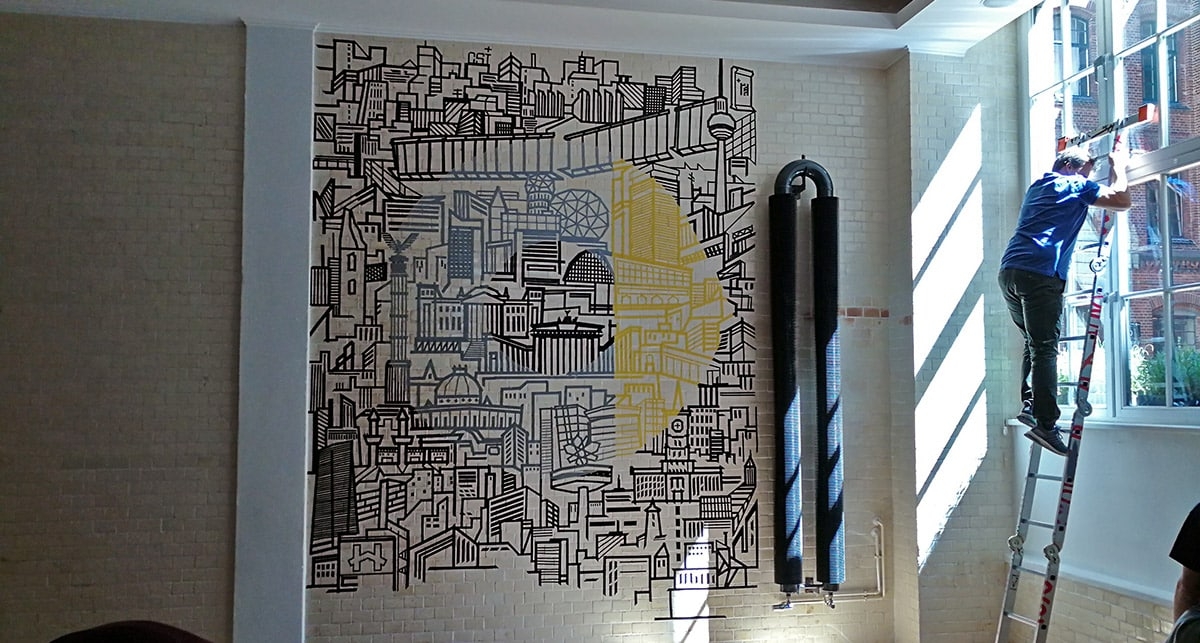 "Berlin Skyline" Mural for an German Car Manufacturer