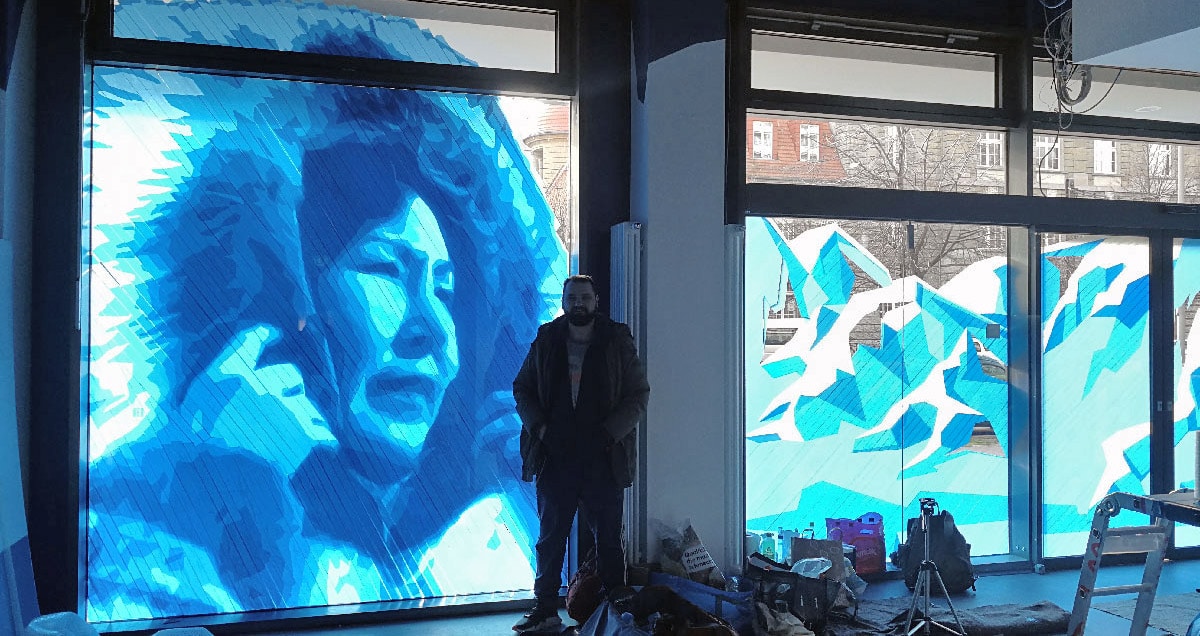 Freezing Street Art with Packing Tape by SELFMADECREW
