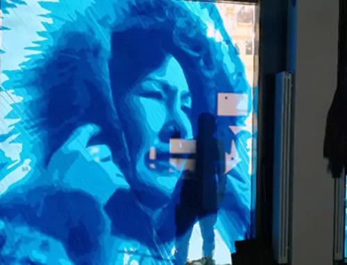 The biggest Street Art piece made  with Packing Tape only