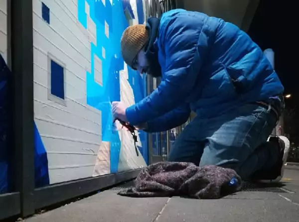 The Genesis- Tape Portrait- Street Art- Selfmade Crew