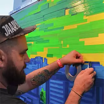 Tape Art Live Show Commission Stadt&Land- Featured image