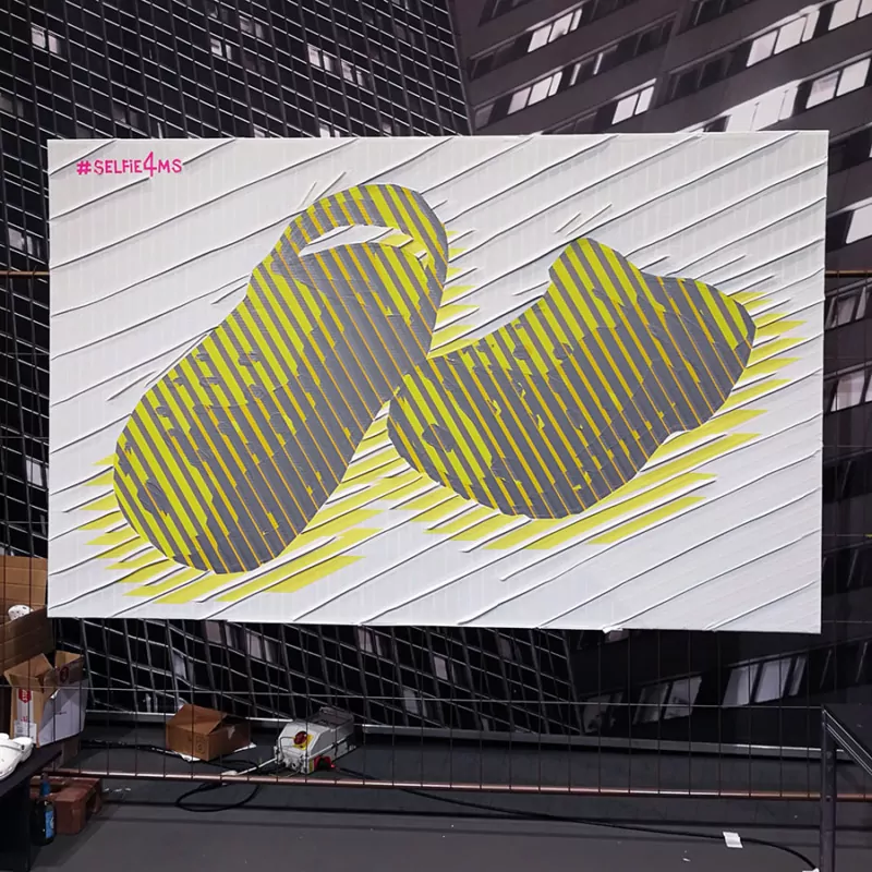 Live taping show for Crocs at the fashion fair in Berlin- Finished tape art piece