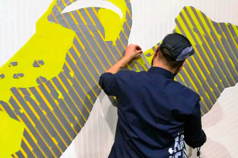 It starts with live tape art: Selfmadecrew for Crocs