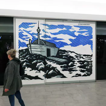 Berlin Ark- Live Tape art mural by Selfmadecrew