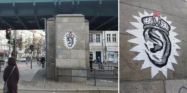 Selfie (The Deaf Ears), 2018-2019, duct tape street art