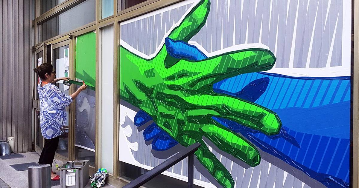 Über 20 TapeArtKunstwerke aus Packband SELFMADECREW