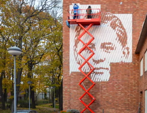 Mural artwork on a prison wall