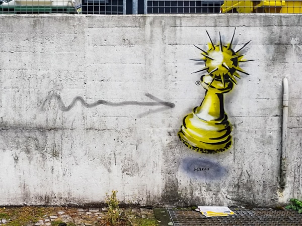 The Rebel Pawn- stencil street art by Selfmadecrew