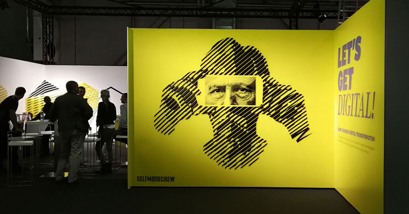 Tape art portrait of Karl Benz- Collaboration project with Mercedes Benz